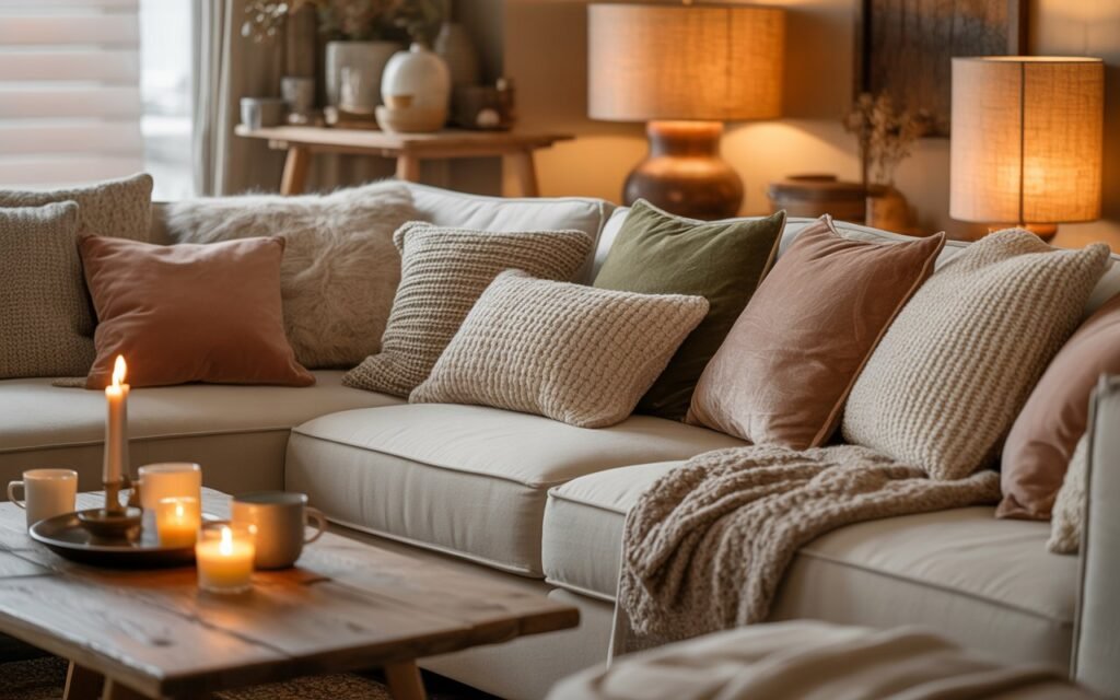 hygge sofa styling living room