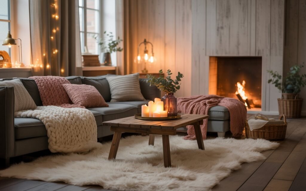 hygge living room rug cozy