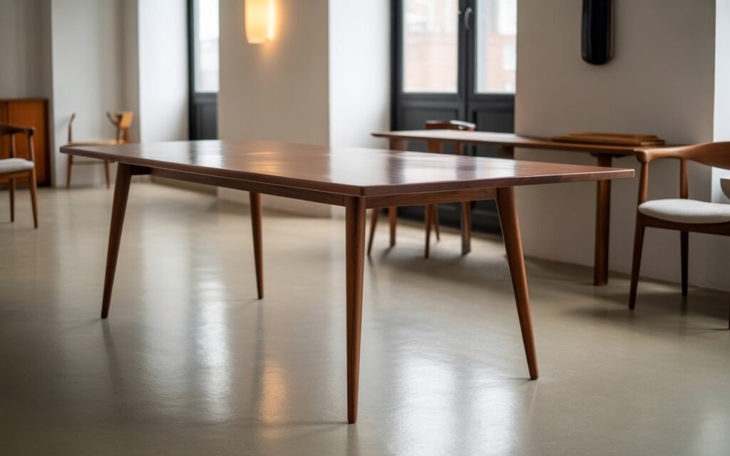 mid century dining table design