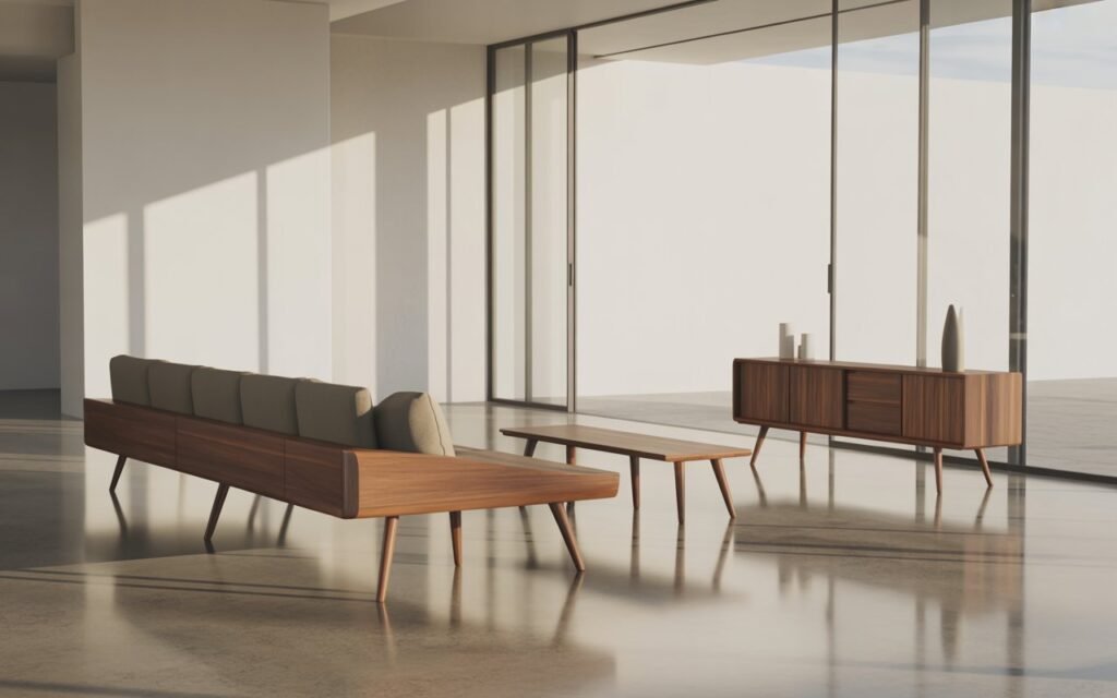 tapered leg mid century furniture