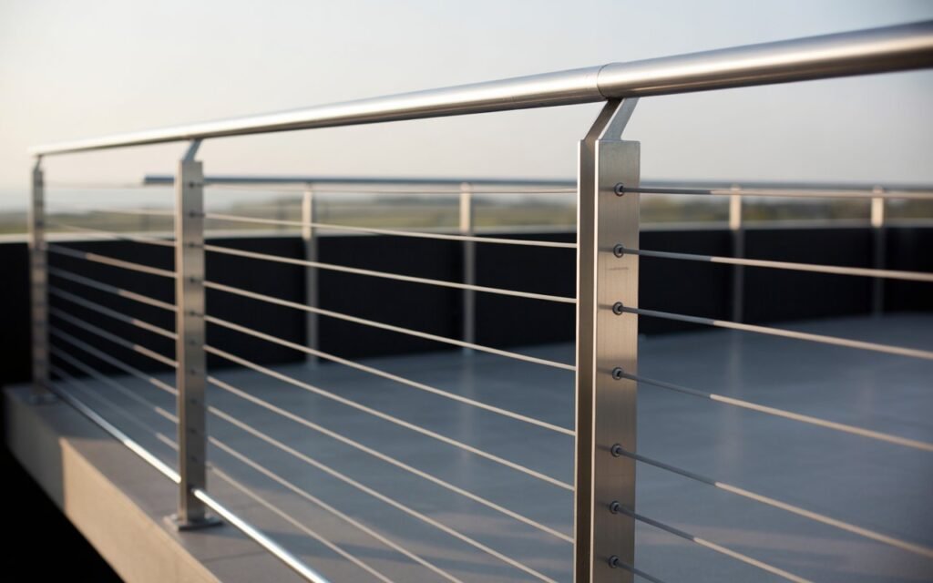 balcony with cable railing design