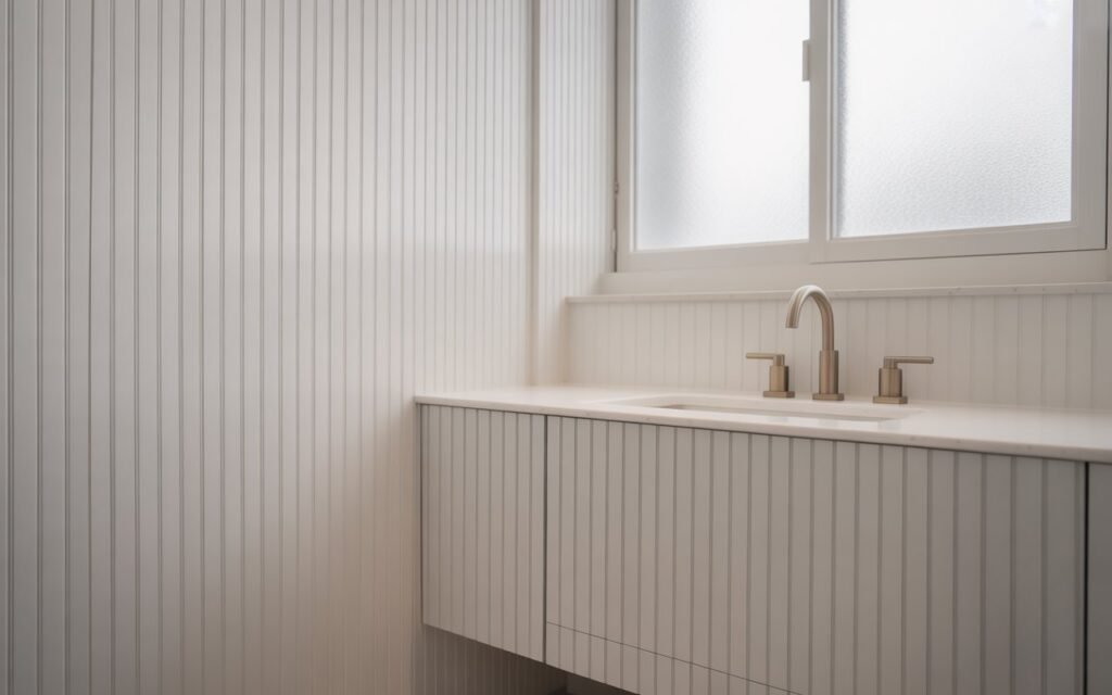 vertical beadboard bathroom