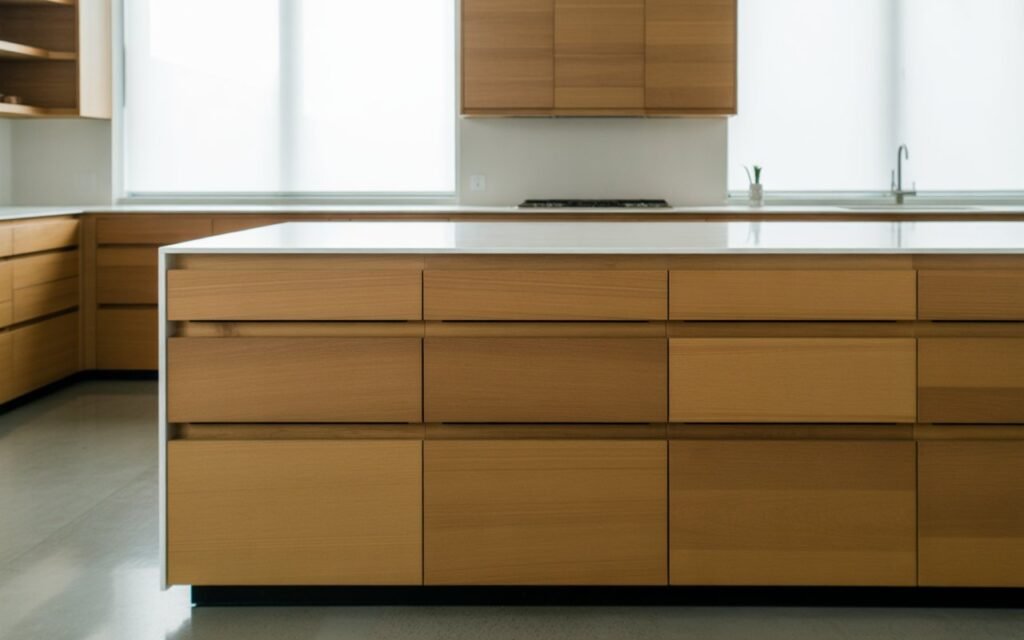 flat panel wooden kitchen cabinets
