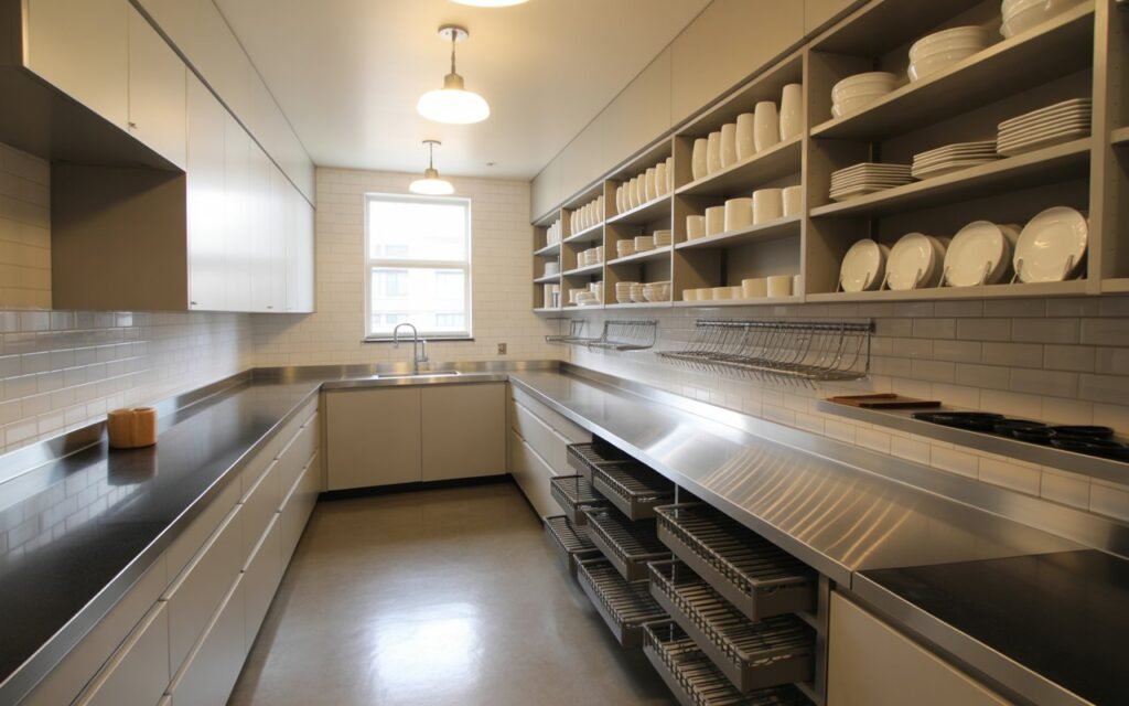 scullery kitchen workflow layout