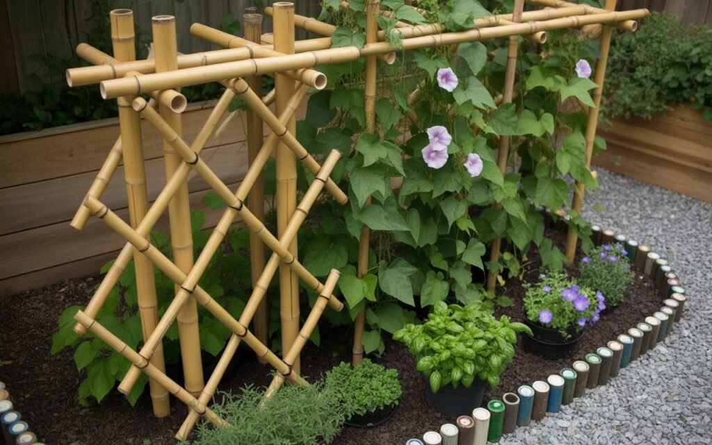 bamboo trellis garden diy