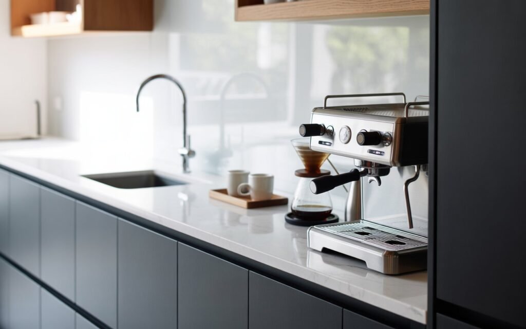 clean and refreshed home coffee station