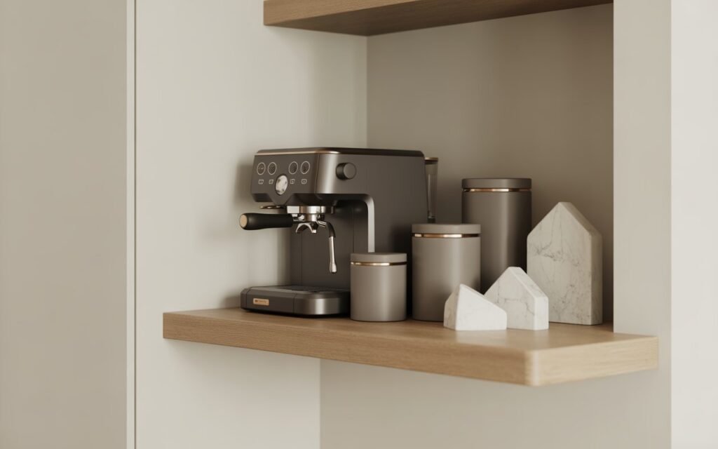 coffee station with consistent and cohesive design style