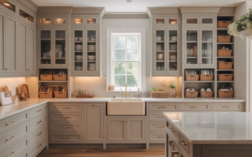 scullery kitchen tall storage cabinets