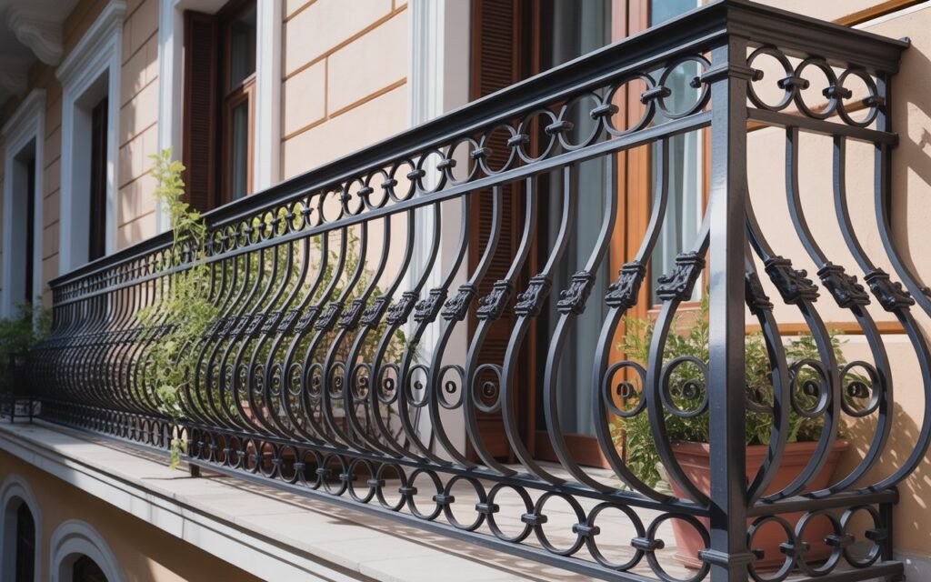 balcony with grill railing design