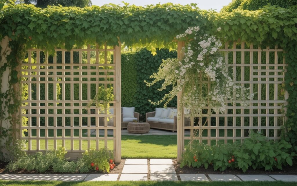trellis garden divider