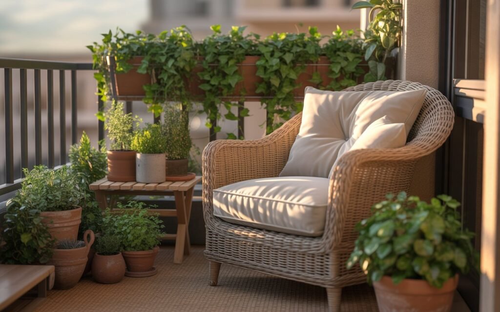corner layout small balcony design