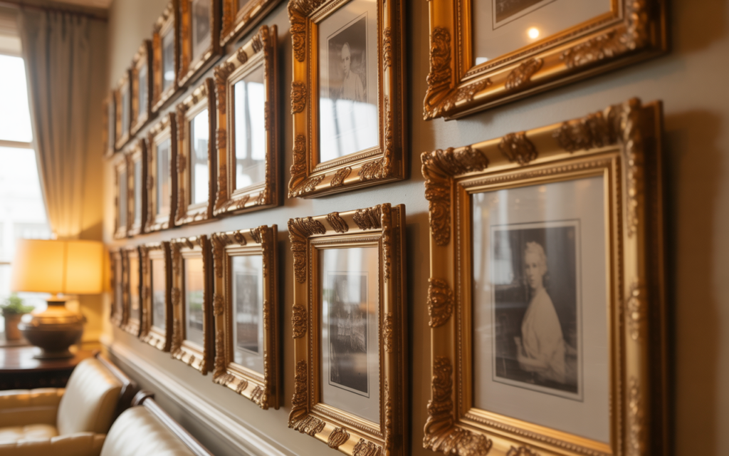 vintage brass wall decor frames