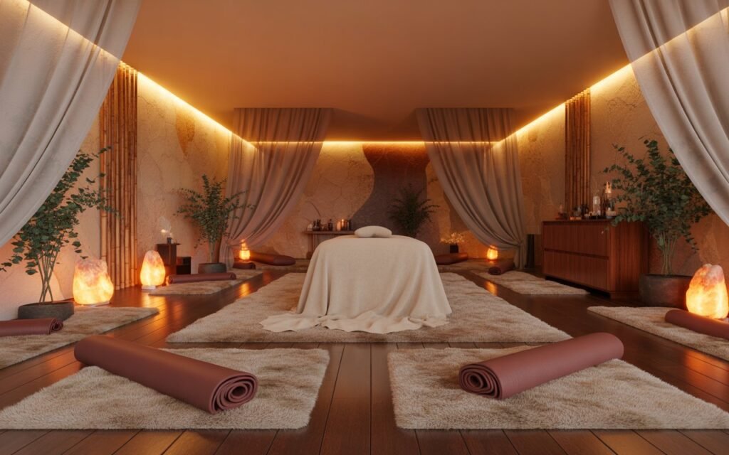 floor rugs in massage room