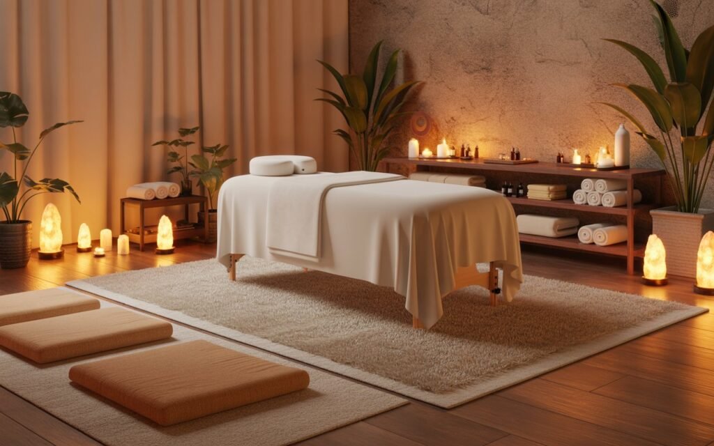 adjustable lighting in massage room
