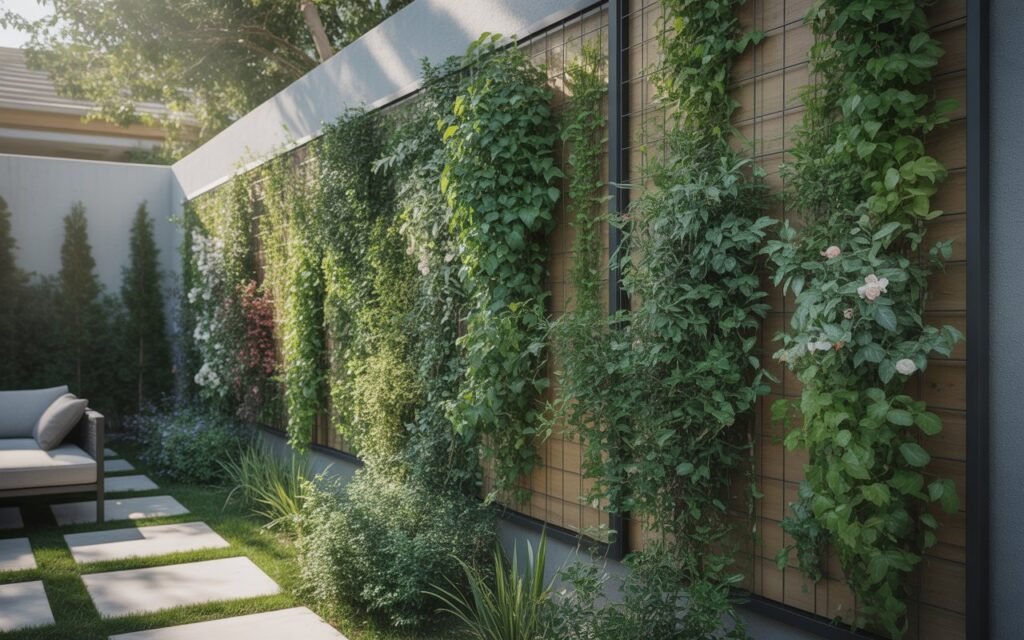 vertical wall trellis garden