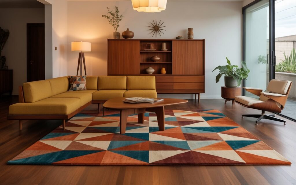 geometric pattern mid century decor