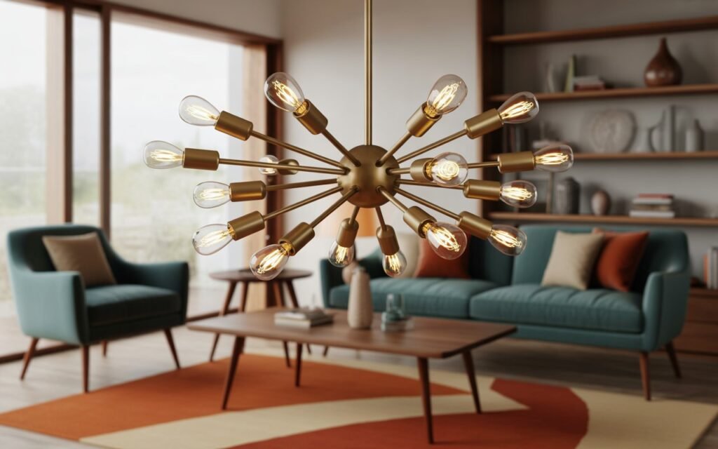 mid century lighting chandelier