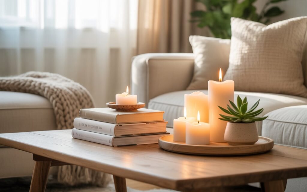 hygge coffee table decor