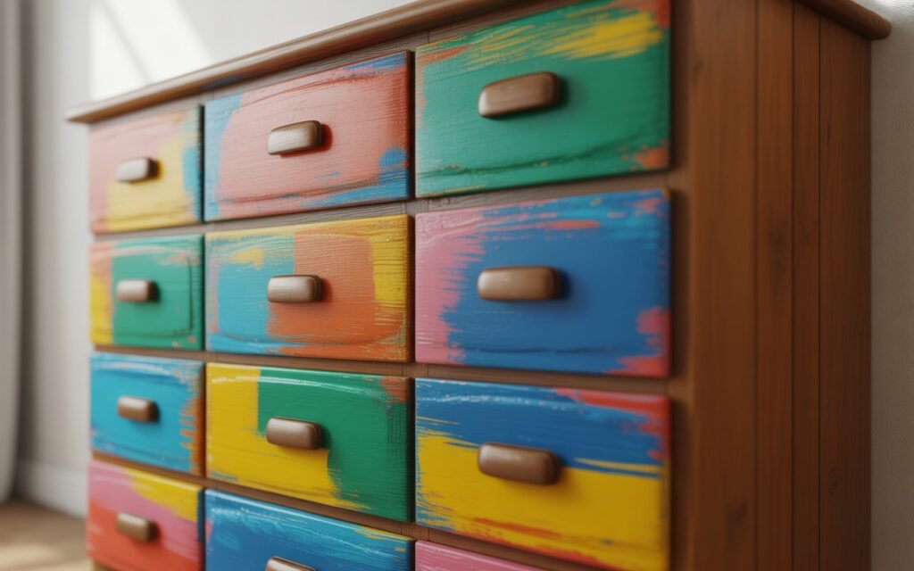 funky painted drawer fronts