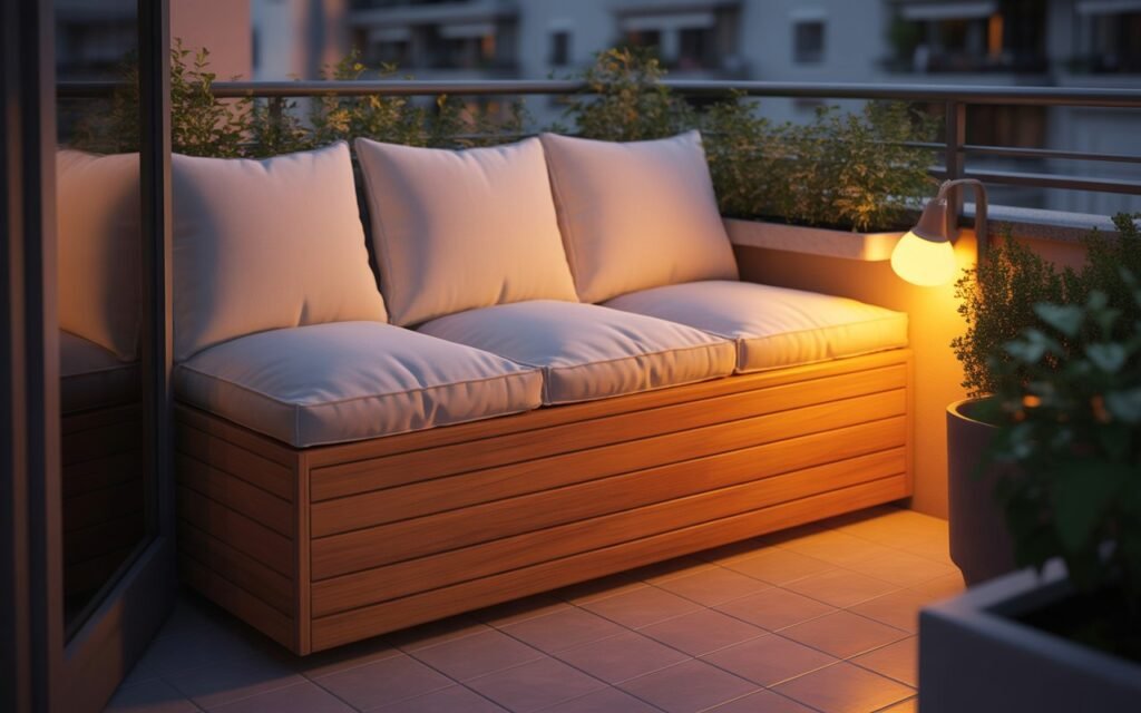 storage bench seating balcony