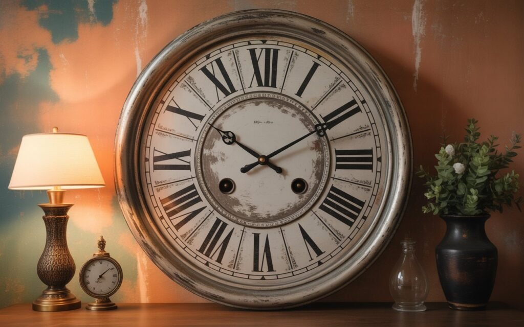 vintage wall clock decor