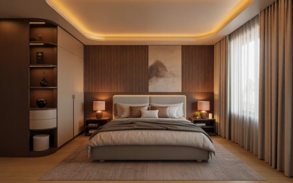 indirect LED lighting luxury bedroom