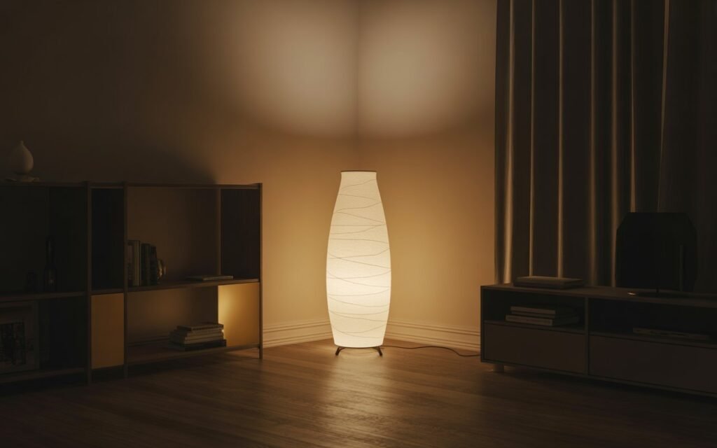 corner floor lamp lighting effect