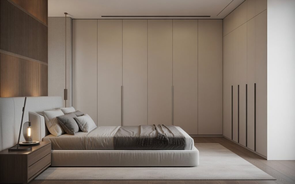 seamless built in wardrobe luxury bedroom