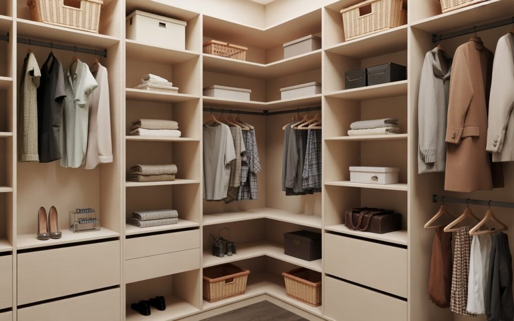 closet corner shelving maximizing unused space