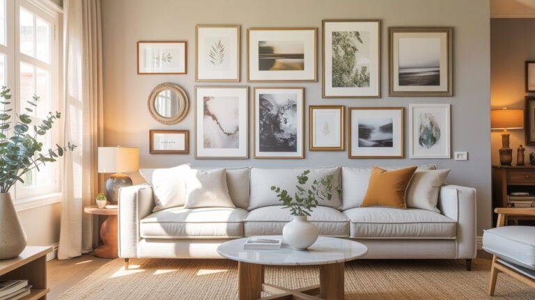 gallery wall living room